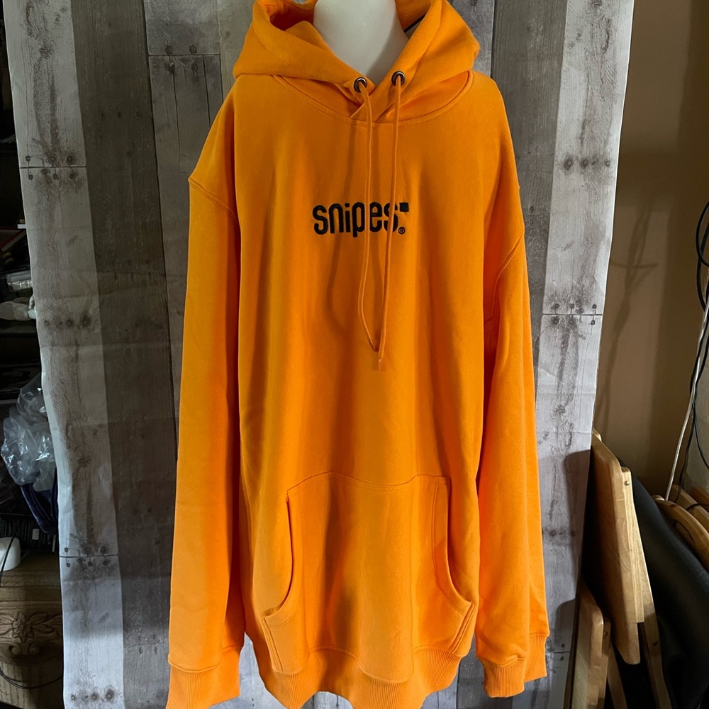 NWT SNIPES BRIGHT ORANGE HOODIE